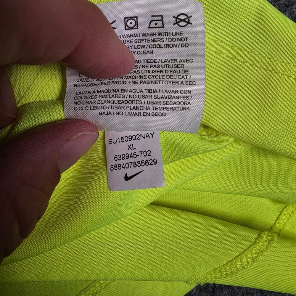 Texas Longhorns Nike Polo Shirt Mens XL Neon Yellow Dri-FIT Golf Tour 639945-702